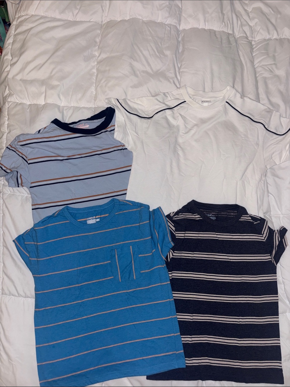 Cat & Jack Kids Short Sleeve Tees - Blue, Light Blue, White, Navy